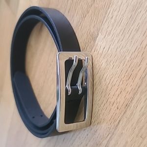 Express Black Leather Belt M